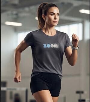NIKE DRI-FIT Gray Short Sleeve Shirt Zoom Running Tee size Medium